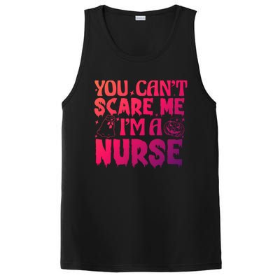 Ghost Pumpkin Spooky Halloween You Cant Scare Me Im A Nurse Great Gift PosiCharge Competitor Tank