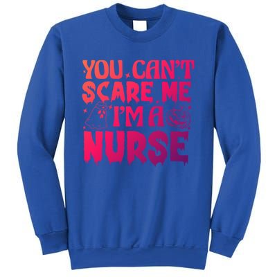 Ghost Pumpkin Spooky Halloween You Cant Scare Me Im A Nurse Great Gift Sweatshirt