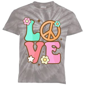 Groovy Peace Sign Love Costume for 60s 70s Theme Party Kids Tie-Dye T-Shirt