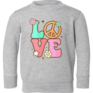 Groovy Peace Sign Love Costume for 60s 70s Theme Party Toddler Sweatshirt