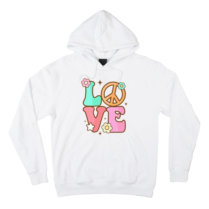 Groovy Peace Sign Love Costume for 60s 70s Theme Party Hoodie