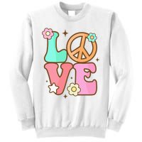 Groovy Peace Sign Love Costume for 60s 70s Theme Party Sweatshirt