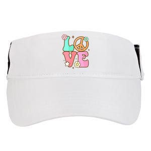 Groovy Peace Sign Love Costume for 60s 70s Theme Party Adult Drive Performance Visor