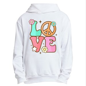 Groovy Peace Sign Love Costume for 60s 70s Theme Party Urban Pullover Hoodie