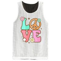 Groovy Peace Sign Love Costume for 60s 70s Theme Party Mesh Reversible Basketball Jersey Tank