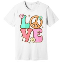 Groovy Peace Sign Love Costume for 60s 70s Theme Party Premium T-Shirt