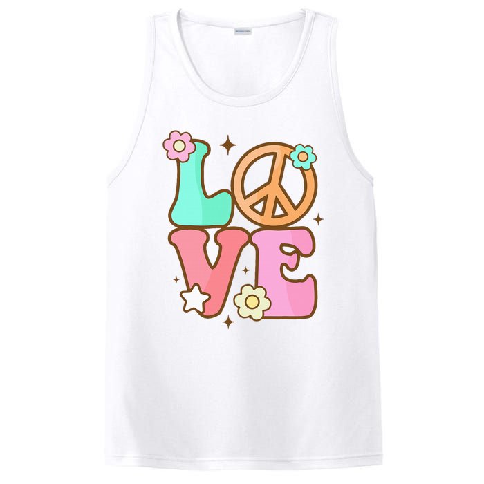 Groovy Peace Sign Love Costume for 60s 70s Theme Party PosiCharge Competitor Tank