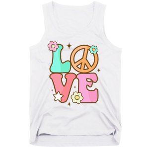 Groovy Peace Sign Love Costume for 60s 70s Theme Party Tank Top