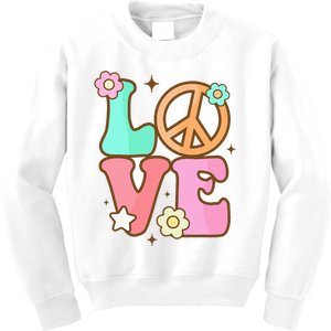 Groovy Peace Sign Love Costume for 60s 70s Theme Party Kids Sweatshirt