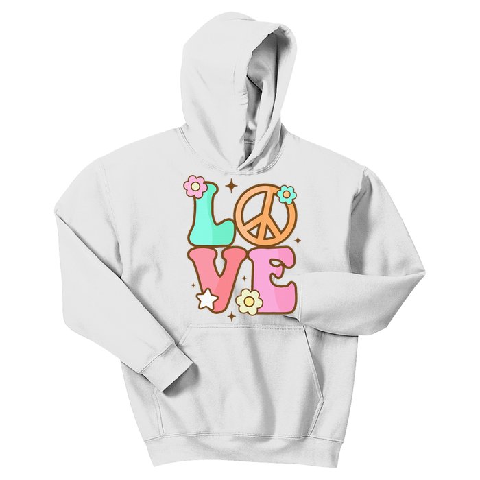 Groovy Peace Sign Love Costume for 60s 70s Theme Party Kids Hoodie