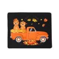 Goldendoodle Pumpkin Truck Fall Leaf Thanksgiving Halloween Mousepad