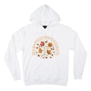 Grow Positive Thoughts Floral Bohemian Style Butterfly Positive Hoodie