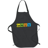 Genius Periodic Table Of Elements Full-Length Apron With Pockets