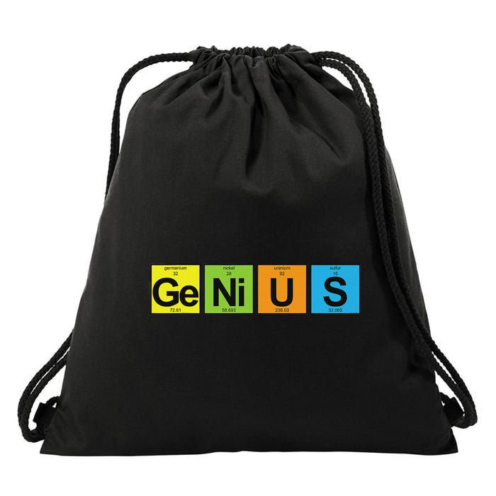 Genius Periodic Table Of Elements Drawstring Bag