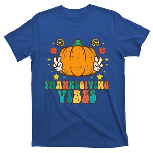 Groovy Pumpkin Thanksgiving Vibes Cute Hippie T-Shirt