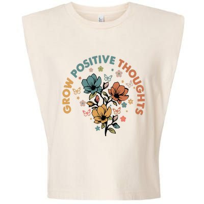 Grow Positive Thoughts Growth Mindset Garment-Dyed Women's Muscle Tee