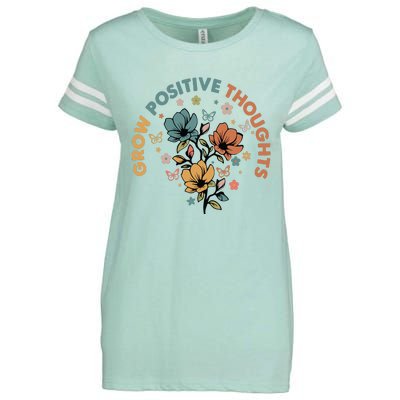 Grow Positive Thoughts Growth Mindset Enza Ladies Jersey Football T-Shirt