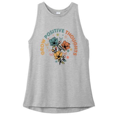 Grow Positive Thoughts Growth Mindset Ladies PosiCharge Tri-Blend Wicking Tank