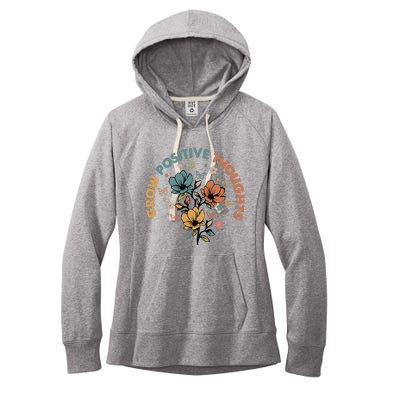 Grow Positive Thoughts Growth Mindset Women's Fleece Hoodie