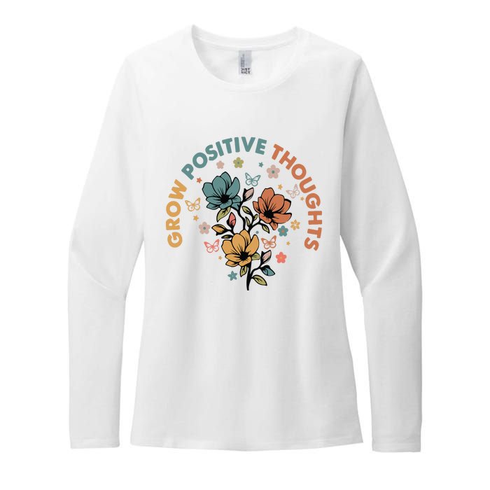 Grow Positive Thoughts Growth Mindset Womens CVC Long Sleeve Shirt