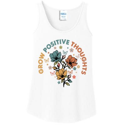 Grow Positive Thoughts Growth Mindset Ladies Essential Tank