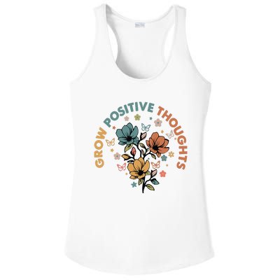 Grow Positive Thoughts Growth Mindset Ladies PosiCharge Competitor Racerback Tank