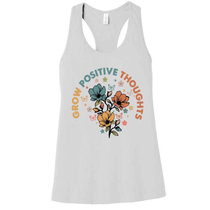 Grow Positive Thoughts Growth Mindset Women's Racerback Tank