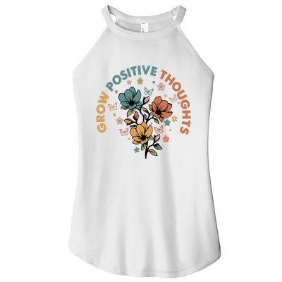 Grow Positive Thoughts Growth Mindset Women's Perfect Tri Rocker Tank