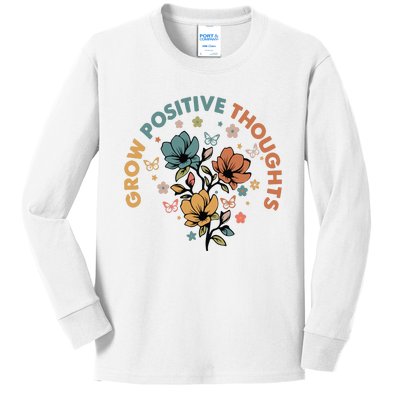 Grow Positive Thoughts Growth Mindset Kids Long Sleeve Shirt