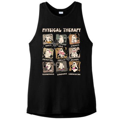 Ghost Physical Therapy Pt Physical Therapist Halloween Ladies PosiCharge Tri-Blend Wicking Tank