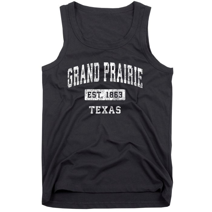 Grand Prairie Texas Tx Vintage Established Sports Tank Top