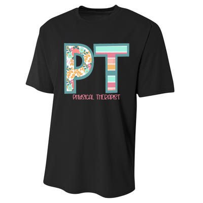 Groovy Physical Therapy PT Physical Therapist Back To School Performance Sprint T-Shirt