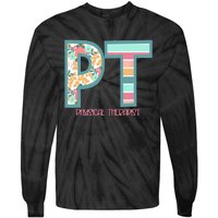 Groovy Physical Therapy PT Physical Therapist Back To School Tie-Dye Long Sleeve Shirt