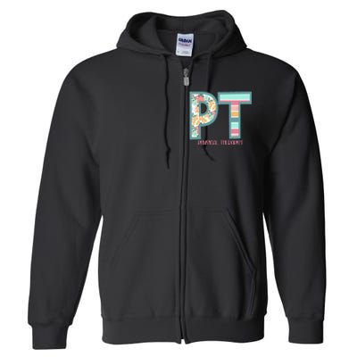 Groovy Physical Therapy PT Physical Therapist Back To School Full Zip Hoodie