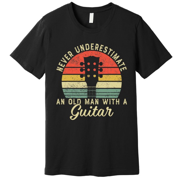 Guitar Player Teacher Funny Acoustic Guitar Lover Musician Premium T-Shirt