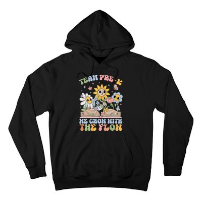 Groovy Preschool Teacher Team Prek Grow With The Flow Hoodie