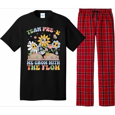 Groovy Preschool Teacher Team Prek Grow With The Flow Pajama Set