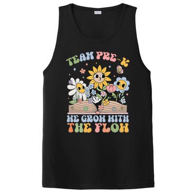 Groovy Preschool Teacher Team Prek Grow With The Flow PosiCharge Competitor Tank