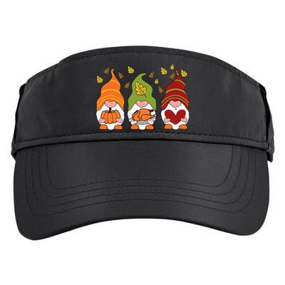 Gnomes Pumpkin Turkey Thanksgiving Day Cute Fall Autumn Adult Drive Performance Visor