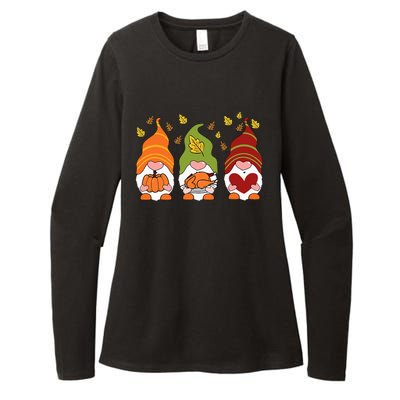 Gnomes Pumpkin Turkey Thanksgiving Day Cute Fall Autumn Womens CVC Long Sleeve Shirt