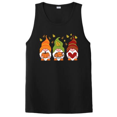 Gnomes Pumpkin Turkey Thanksgiving Day Cute Fall Autumn PosiCharge Competitor Tank