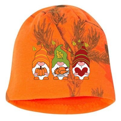 Gnomes Pumpkin Turkey Thanksgiving Day Cute Fall Autumn Kati - Camo Knit Beanie