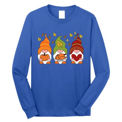 Gnomes Pumpkin Turkey Thanksgiving Day Cute Fall Autumn Long Sleeve Shirt