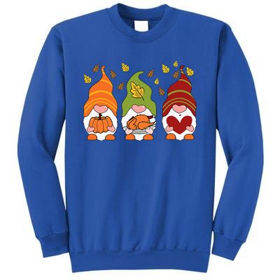 Gnomes Pumpkin Turkey Thanksgiving Day Cute Fall Autumn Sweatshirt