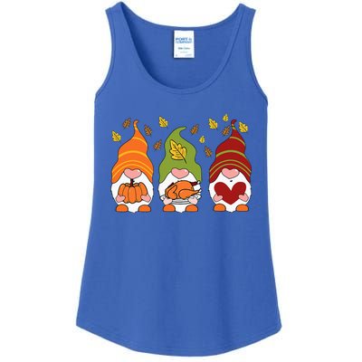 Gnomes Pumpkin Turkey Thanksgiving Day Cute Fall Autumn Ladies Essential Tank