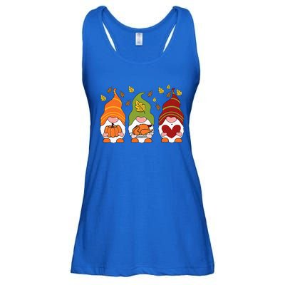 Gnomes Pumpkin Turkey Thanksgiving Day Cute Fall Autumn Ladies Essential Flowy Tank