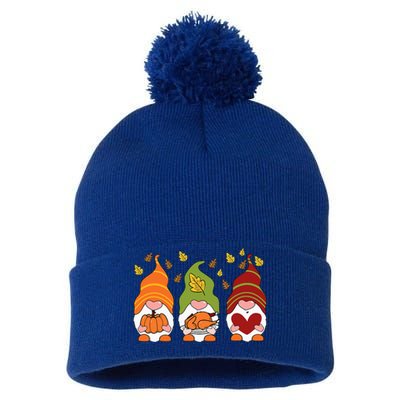 Gnomes Pumpkin Turkey Thanksgiving Day Cute Fall Autumn Pom Pom 12in Knit Beanie