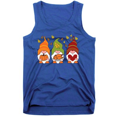 Gnomes Pumpkin Turkey Thanksgiving Day Cute Fall Autumn Tank Top