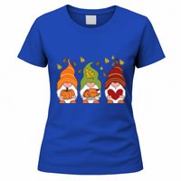 Gnomes Pumpkin Turkey Thanksgiving Day Cute Fall Autumn Women's T-Shirt