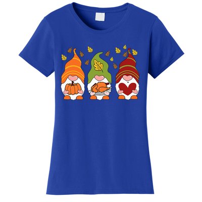 Gnomes Pumpkin Turkey Thanksgiving Day Cute Fall Autumn Women's T-Shirt